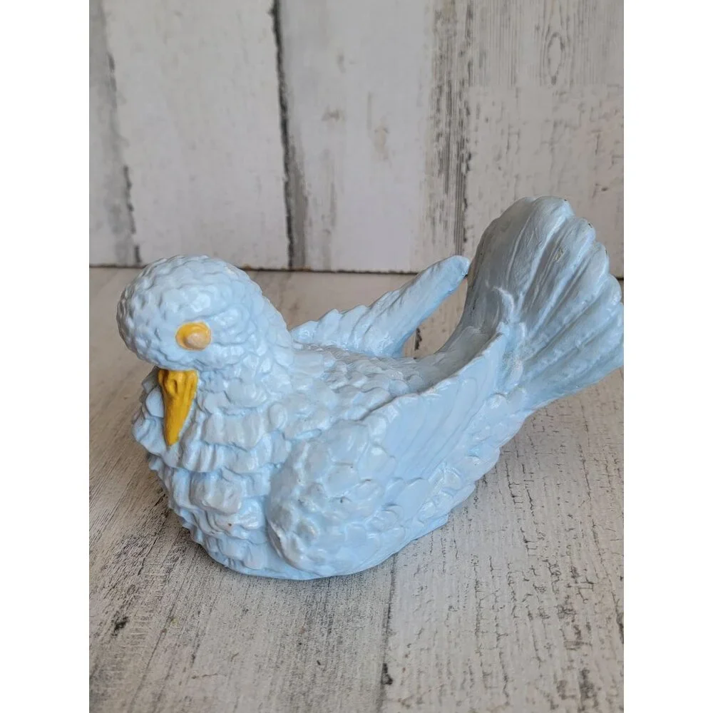 Vintage blue pigeon AS IS bird‎ home decor unique
